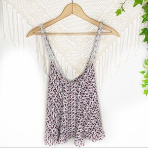 LA Hearts Criss-Cross Paisley Tank Top